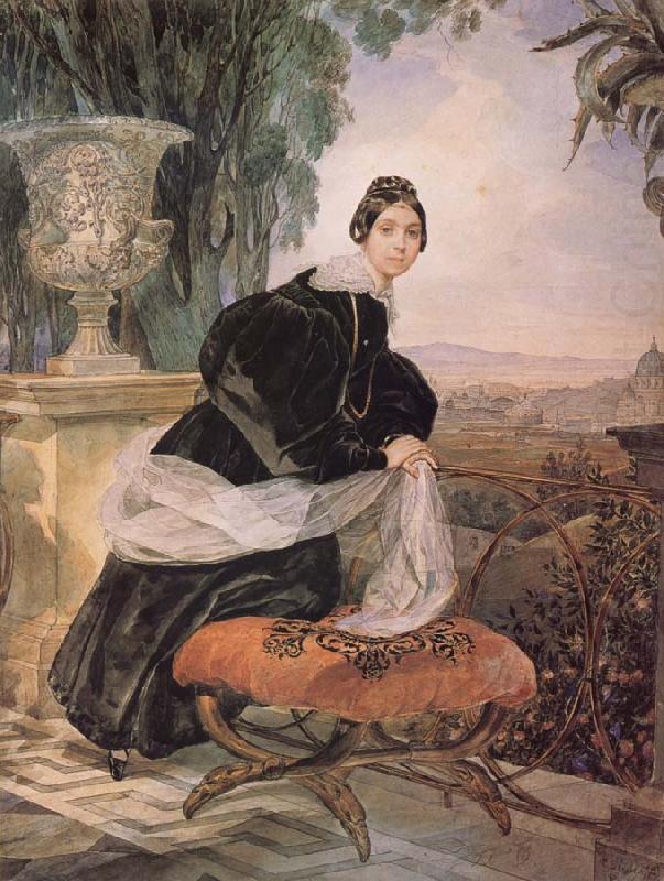 Karl Briullov Princess yelizaveta Saltykova on a balcony china oil painting image